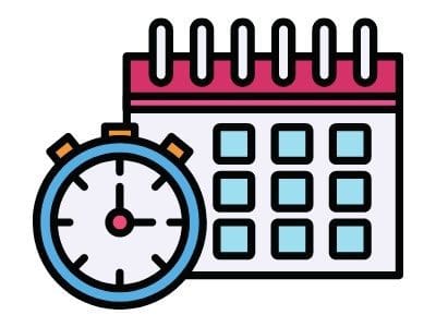 Communicating Deadlines calendar and clock.